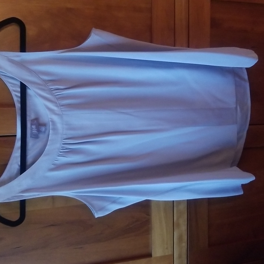 J.Jill silvery gray silk shell, like new, size Large Petite